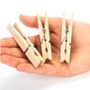 com-four® Natural Wooden Clothes Pegs, Sturdy Clothes Pegs made of