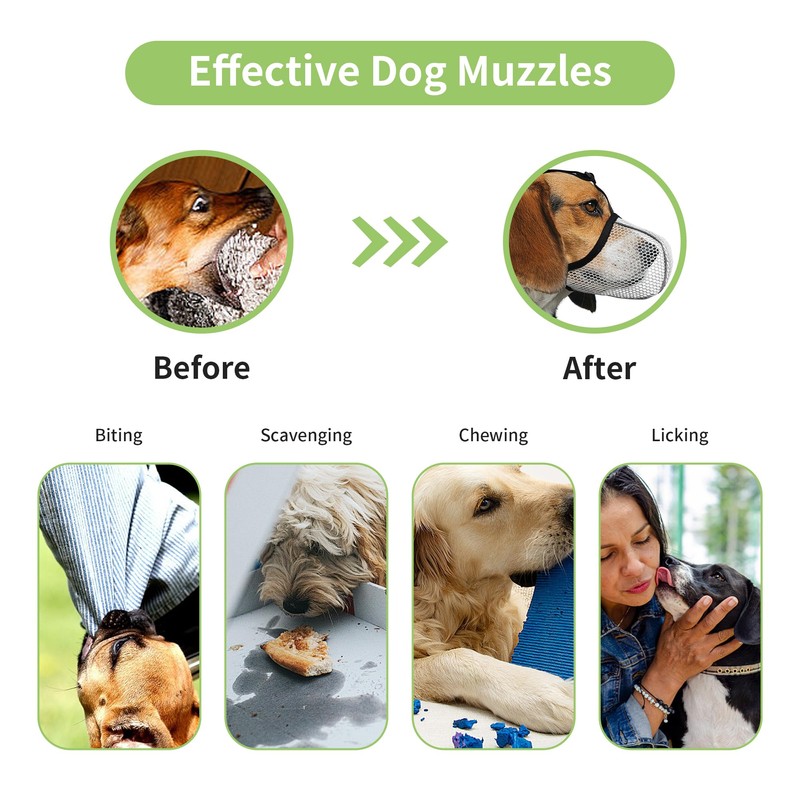 JOYPAWS Dog Muzzle, Breathable Soft for Medium to Large Dogs