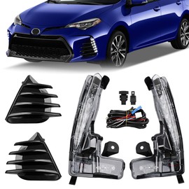 Misakomo Fog Lights - LED Front Fog Lamps Assembly Compatible with Toyota Corolla SE XSE 2017 2018 2019 - LED Fog Lamp Kit Replacement for 8144002030, 8143002030, TO2562103, and TO2563103