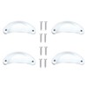 Lansonee 4 Pcs Half Moon Shaped Shell Handles,Kitchen Cabinet Drawers,Suitable