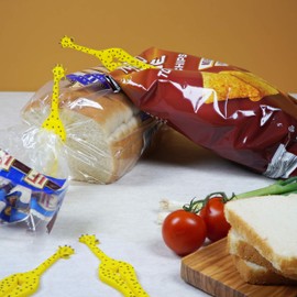 BEAST Clips Animal Bread, Bread Ties, Chip Clips, Air Tight, Animal Accessories, Kitchen Necessity 2xGiraffe/2x Hippo