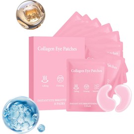 Parches para Ojos con Colágeno, Enriquecidos con Niacinamida y Extracto de Café, Hidratantes, Unifican el Tono de la Piel y Suavizan el Contorno de los Ojos