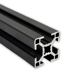 Aluminium Profile 30 x 30 mm | Slot 8 | Length 300 mm = 30 cm | Black Anodised E6/C35 | Aluminium Profile | Groove Profile | Aluminium Profile | Lightweight | Mounting System