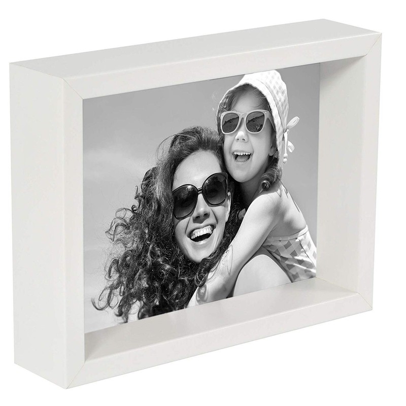 BD ART 5 x 7-Inch Box Picture Photo Frame, White