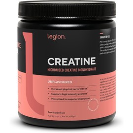 LEGION MicronizedCreatine Monohydrate Supplement - Clean Creatine Powder for Muscle Gain & Post Workout Recovery - Micronized Creatine Supplement for Maximum Absorption (200 Servings, Unflavored)