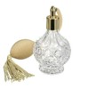 BOGZON 80ml Clear Crystal Vintage Style Perfume Bottle Gold Long