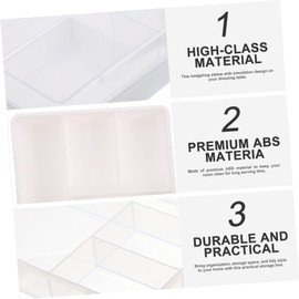 Ciieeo 2pcs Transparent Drawer Organizers Multi-function Storage Boxes for Home Organization for Desktop Clutter Cosmetic Stationery Classification Reusable Easy to Clean