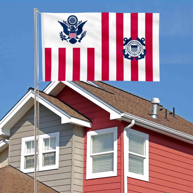 Fyon Maritime banner Ensign of the Coast Guard flag 3x5ft