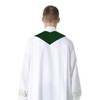 IvyRobes Unisex Adults Overlay Clergy Stole Plain Solid Emerald Church