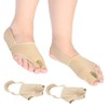 Laralily Hallux Valgus Bandage, Toe Separator Large Toe, with Heel Band, Hallux Toe Separator, Hallux Valgus Correction, Hallux Valgus Socks with Gel Protection, Suitable for Men and Women (Skin