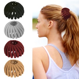 Pinzas para el Pelo con Forma de Nido de Pájaro, Soporte Extensible para Coleta de Caballo para Mujer, Bird Nest Magic Hair Clip - Expandable Hair Bun Maker Hair Accessories (Serie A)