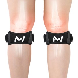 WAKEVLEO 2 Pack Patella Tendon Knee Strap，Knee Support for Women and Men， Knee Braces for Hiking,Mountaineering， Soccer, Basketball, Baseball, Running, Tennis, Volleyball, Squats