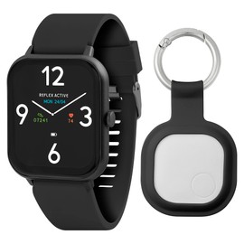 Reflex Active Black Sports Calling Watch with ActiveTag Gift Set, black, Sporty