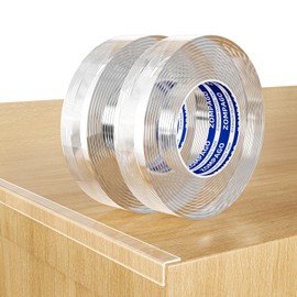 ZOMPAGO Clear Soft Corner Protectors for Furniture Strip,Sharp Edge & Table Bumper,Window Edge,1.2in x13FT,2 Rolls,Wall Protector, Soft Corner Guards Safe for Proof,Table Corner Protectors in Family