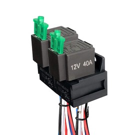 MGI SpeedWare Fused Relay 40A 12vDC 4-Pin SPST with Harness Socket and 30A LED Fuse (2-Pack)