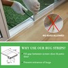 96" Long Black Vinyl Adjustable Width Bug Strip - Screen