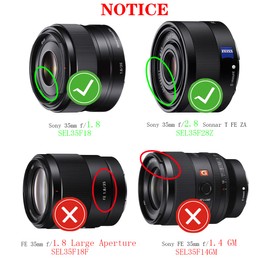 49mm Lens Cap Cover for Sony E 35mm f/1.8(Not for 1.4) OSS(SEL35F18),35mm F2.8 Sonnar T FE ZA,HUIPUXIANG [3 Pack]