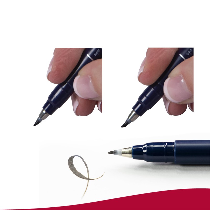 Tombow WS-BHS-2P Fudenosuke Hard and Soft Tip Brush Pen -