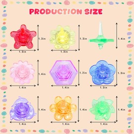 60Pcs Colorful Fidget Spinning Tops Gems Toys for Kids Party Favors, Spin Tops for Boys Girls Goodie Bags Stuffers, Bulk Stress Relief Sensory Toys for Classroom Prizes Birthday Gifts