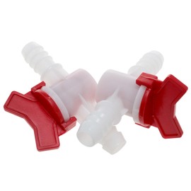 PIYANYO 2PCS 1/2-Inch Barb Ball Valve In-Line Ball Valve Shut-Off Switch With Hose Barb For Drip Irrigation and Aquariums White