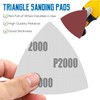 LOUZAGO 120 Pcs 2000 Grit Triangle Sanding Pads, Aluminum Oxide