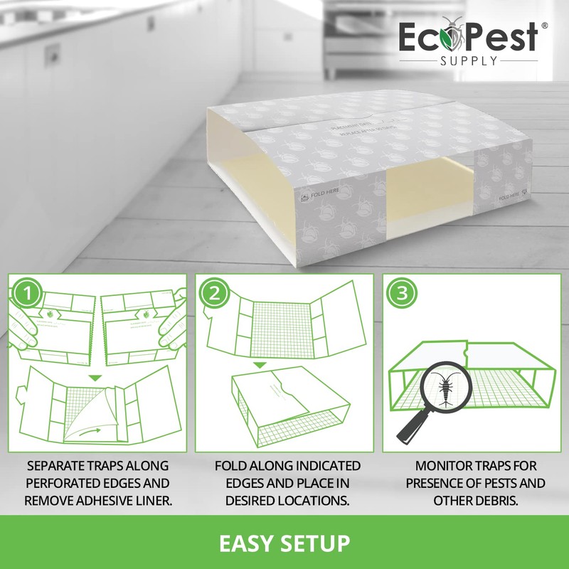 Silverfish Trap — 12 Pack | Sticky Indoor Glue Trap
