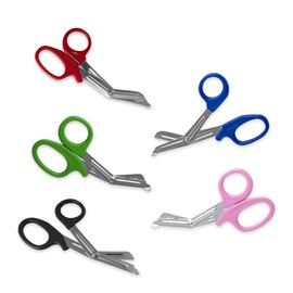 Utility Bandage Tuff Cut Scissor irst Aid Nurse Paramedic Emergency EMT Nursing Scissor Students Trauma Shears 5.5" & 7.5" Pack of 2 (Red, 5.5" (pack of 2))