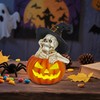 CFFOWNUG Skeleton Halloween Indoor Decoration: 6.1'' Witch Hat Skeleton Ornament
