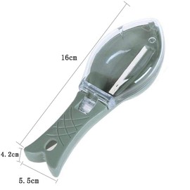 Ylinwtech Fish Skin Brushes, Pack of 3 Fish Scale Scraper, Plastic Fish Scale Scraper, with Cover, for Easier Fish Scale Skin Removal, Kitchen, Cooking Tool (Blue, White, Green)