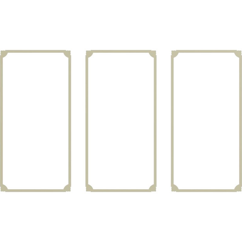 24"W x 48"H Bradford Leaf Panel Moulding Kit (Triple Panel)