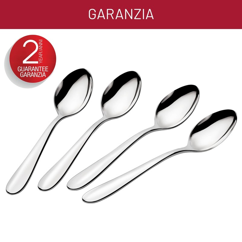 Lagostina Lavinia, Set 4 Cucchiaini da Caffè in Acciaio Inox