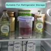JUXYES Plastic Pickle Container Jar with Strainer Flip, Transparent Pickle
