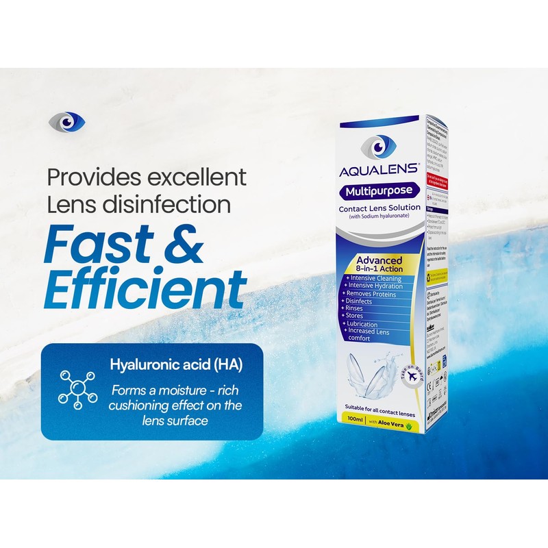Aqualens Contact Lens Solution · in-Flight Pack · 100ml ·