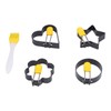Fried Egg Rings Set with Folding Handle Silicone Brush Non