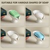 Soap Dish, Soap Holder Self Draining Leaf Shape Ceramic Soap