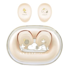 Gourmandies Peanuts Snoopy Completely Wireless Stereo Earphones, Beige, SNGG-78BE
