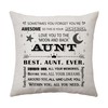 Aconesong Aunt Gifts Auntie Cushion Cover Gifts for Aunt Birthday