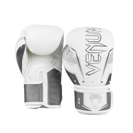 Venum Elite Evo Boxing Gloves - Grey/White