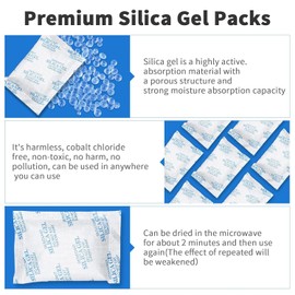 Caiyloxn Silica Gel Bag Silica Gel Bags Pack of 20 Silica Gel Desiccant 20 g Food Grade Dehumidifier Moisture Absorber Removes