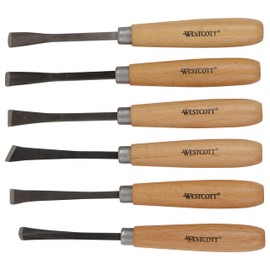 Westcott CarboTitanium Deluxe Carving Tools Set for Wood Working, Soap Carving, Print Making, Clay Sculpture, 6-Piece Set
