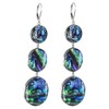 I-be, Paua Shell Abalone Earrings 3 Circles 925 Silver 398201x3