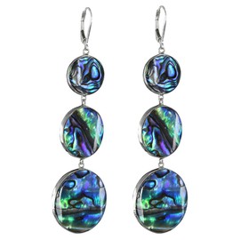 I-be, Paua Shell Abalone Earrings 3 Circles 925 Silver 398201x3 KB, Paper, Abalone