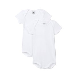 Petit Bateau Unisex Baby Short-Sleeved Bodysuit with Stripes (Pack of 2), Variant 1