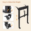Adjustable Height Workbench Legs with 4 Metal Wheels, Sturdy Industrial