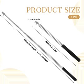 Molain Telescopic Flag Pole, Handheld Telescopic Flagpole, Stainless Steel, 1.6 m Flag Pole, Telescopic Baton, Flagpole for Teachers, Travel Guide, Camping, Excursions, Competitions