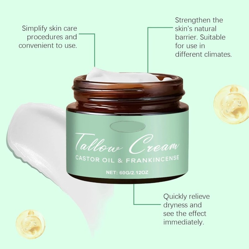Woodsleep 2pk Woodsleep Tallow Cream Castor Oil & Frankincense 60g/2.12