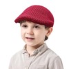 Taidor 2 Pack Teenagers' Mesh Cap Breathable Summer Newsboy Hat