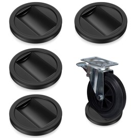 Piriuuo 4 Pcs Bed Stoppers to Prevent Sliding, Wheel Stopper for Hardwood Floor Premium Solid Rubber Furniture Cups Furniture Caster Cups to Fits All Wheels of Sofas, Chairs, Beds