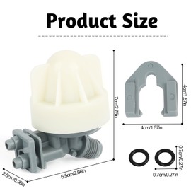 Water Softener Nozzle and Venturi Assembly 7187065 Replacement, Compatible with GE, Kenmore, Morton, Whirlpool, NorthStar, Rheem Replaces 7214969, 7165704, 7238450 and WS15X10027 WS15X10046