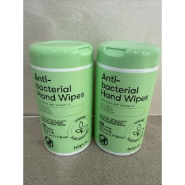 Biopure Antibacterial Hand Wipes With Aloe and Vitamin E Formula Perfect Size 2 Packs